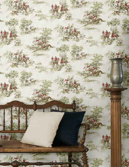 Harry & Grace  Horse Race Toile Traditional Multicolored   - HG13804