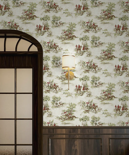 Harry & Grace  Horse Race Toile Traditional Multicolored   - HG13804