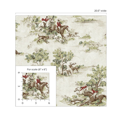 Harry & Grace  Horse Race Toile Traditional Multicolored   - HG13804
