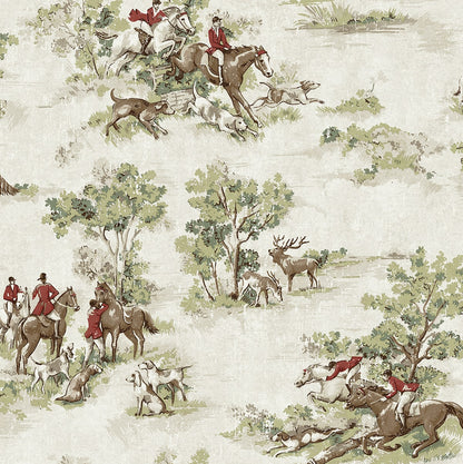 Harry & Grace  Horse Race Toile Traditional Multicolored   - HG13804