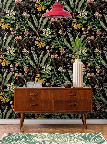 Harry & Grace  Panther Jungle Animal Print Contemporary Black   - HG13900