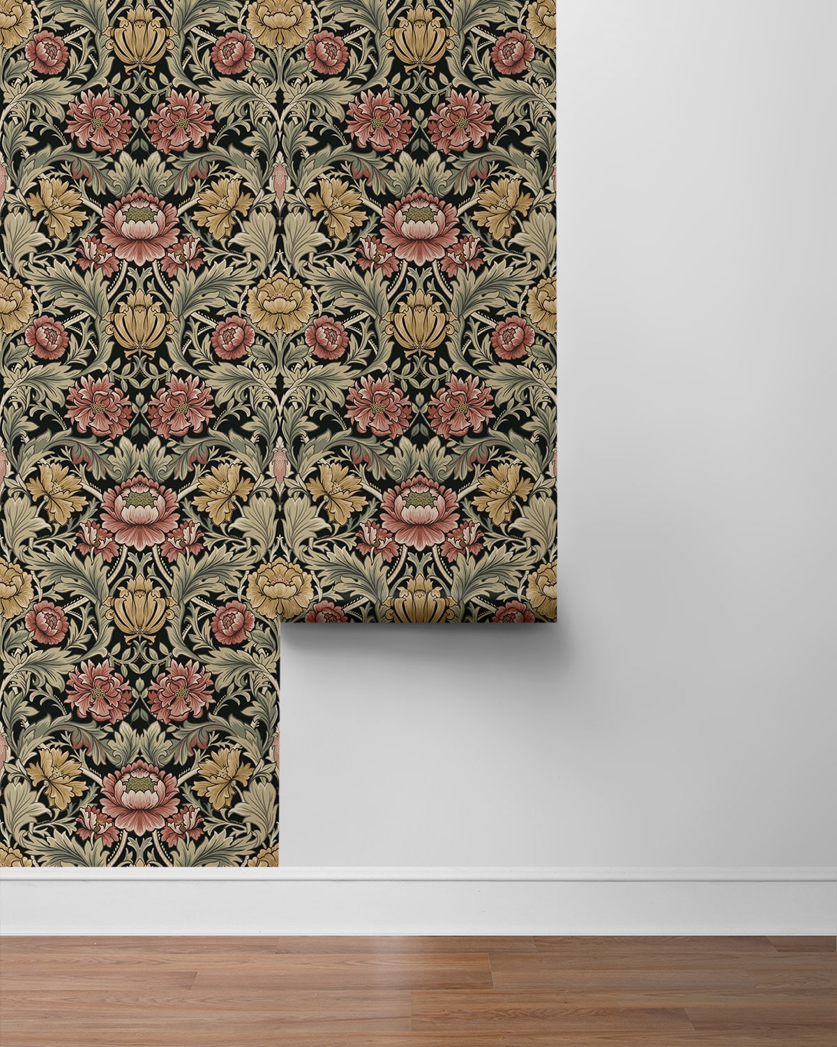 Harry & Grace  Acanthus Floral Cameo Floral Vintage Black   - HG14000