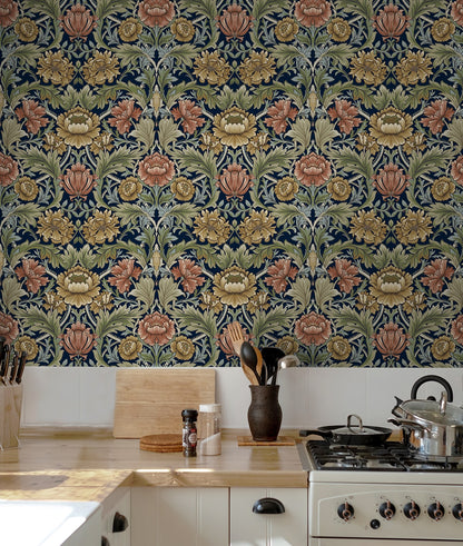 Harry & Grace  Acanthus Floral Cameo Floral Vintage Blue   - HG14002