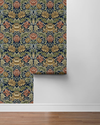 Harry & Grace  Acanthus Floral Cameo Floral Vintage Blue   - HG14002