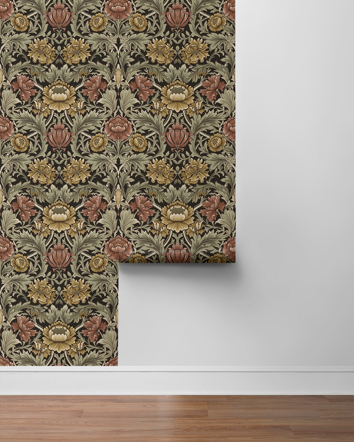 Harry & Grace  Acanthus Floral Cameo Floral Vintage Brown   - HG14006