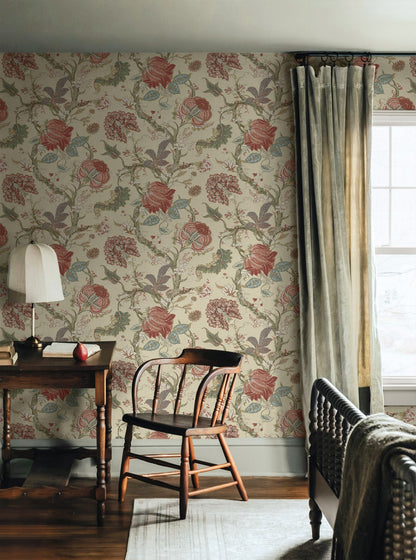 Harry & Grace  Jacobean Trail Jacobean Traditional Multicolored   - HG14201