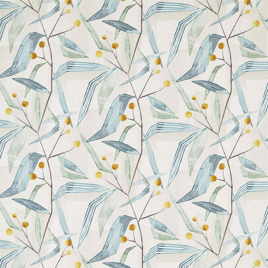 HARLEQUIN Entity Fabric Leaves , Trees Emerald,Ochre   - HGEO120669