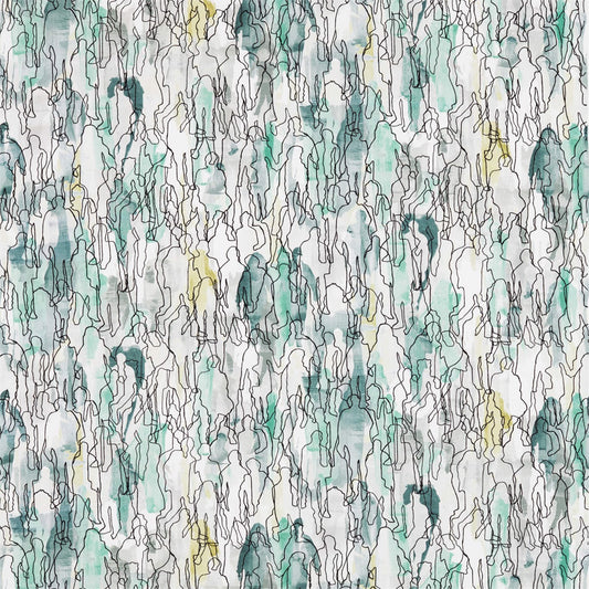 HARLEQUIN OUTLET Multitude Fabric Other Emerald,Sepia   - HGEO132527