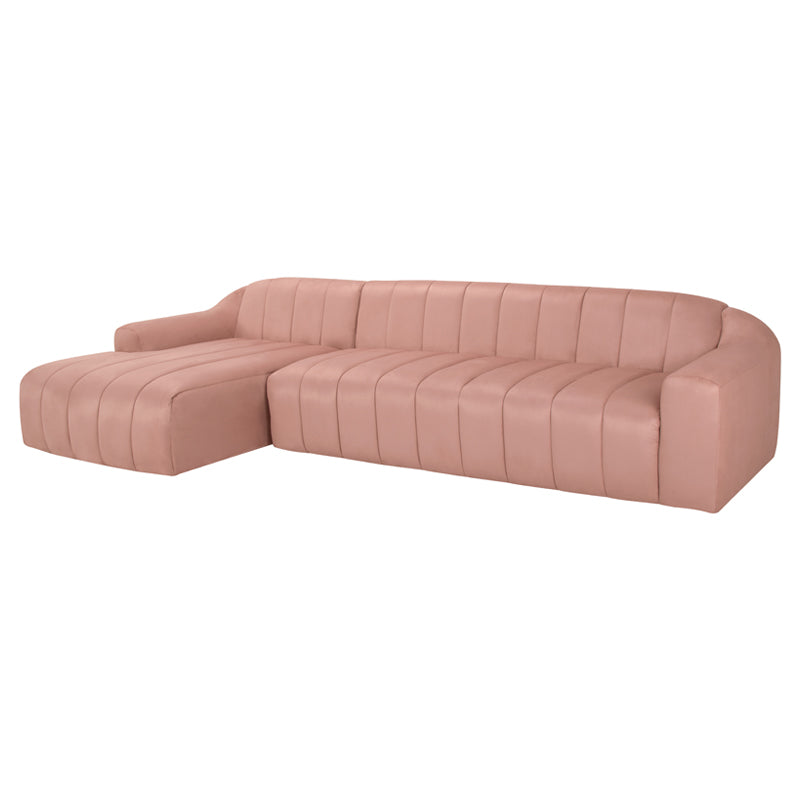 Petal Microsuede Sectional Sofa-RAF