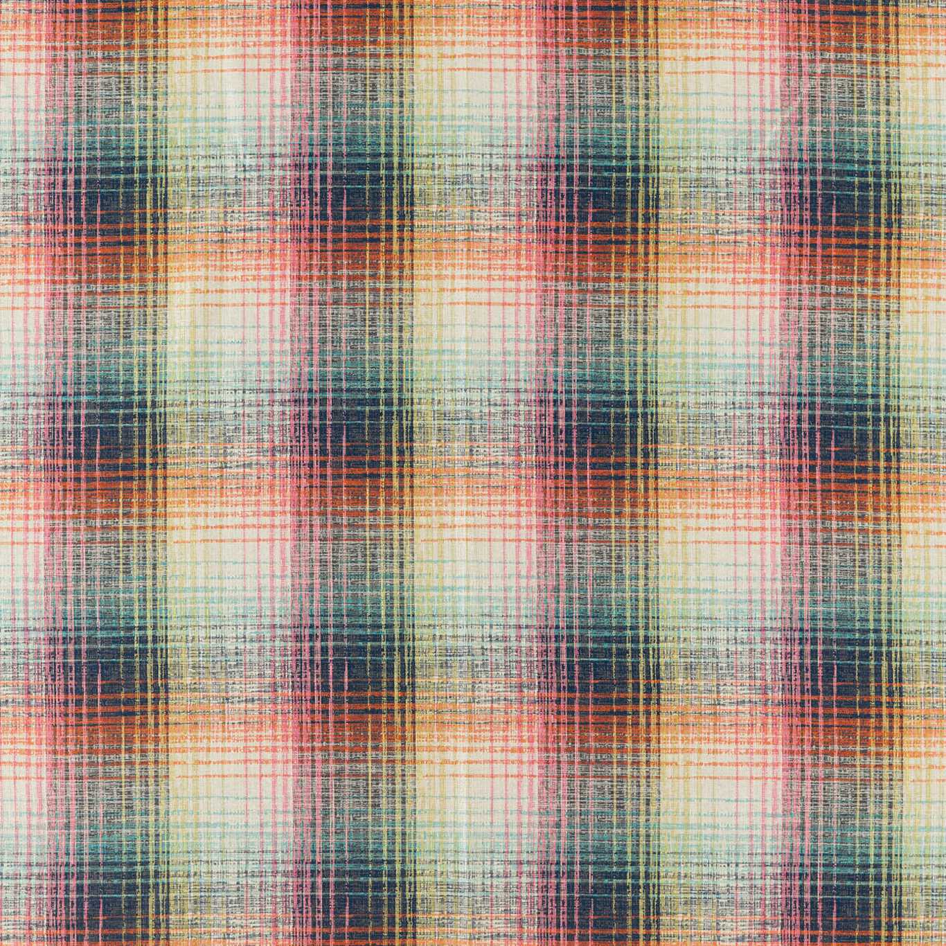 HARLEQUIN Hamada  Fabric Checks Fuchsia,Marine   - HHAM132884