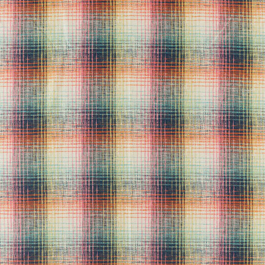 HARLEQUIN Hamada  Fabric Checks Fuchsia,Marine   - HHAM132884