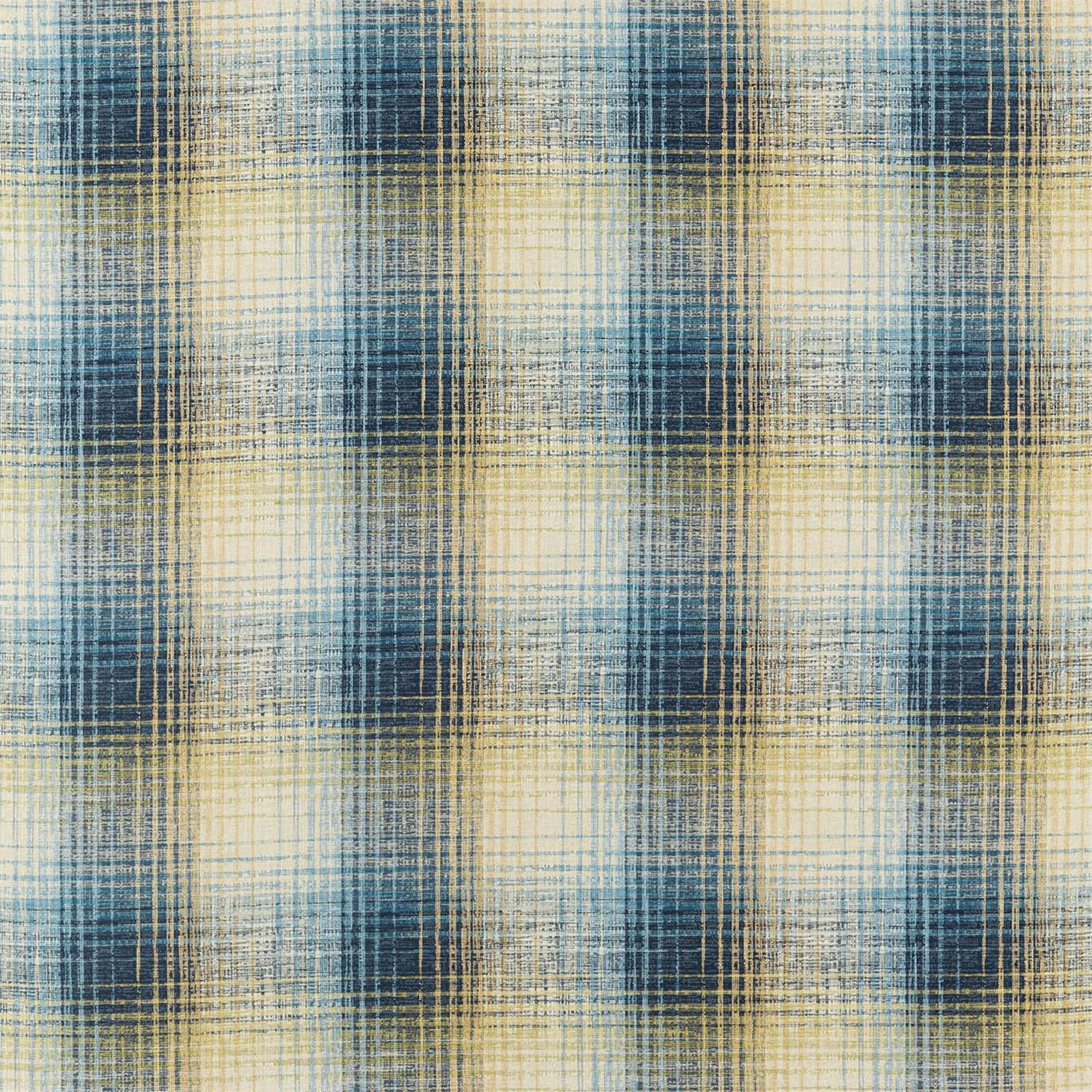 HARLEQUIN Hamada  Fabric Checks Denim,Ochre   - HHAM132885