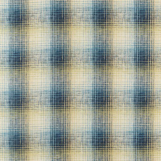 HARLEQUIN Hamada  Fabric Checks Denim,Ochre   - HHAM132885