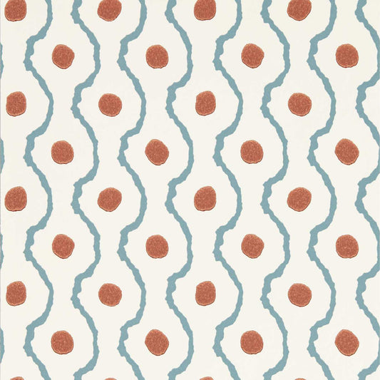 HARLEQUIN Connor Wallpaper Abstract , Graphic Pacific,Terracotta  Surflex-Printed Wallpaper - HHHW113159