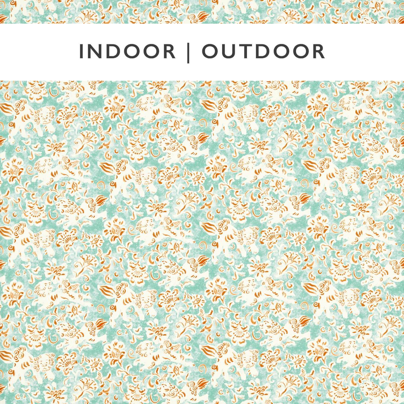 HARLEQUIN Koya Fabric Contemporary, Floral Azul,Paprika   - HIOP121224