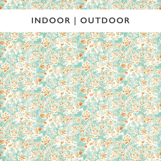 HARLEQUIN Koya Fabric Contemporary, Floral Azul,Paprika   - HIOP121224