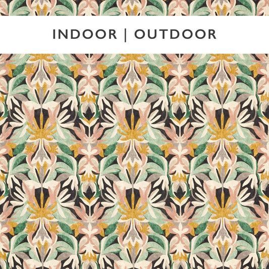 HARLEQUIN Melora Fabric Abstract , Graphic Blush,Eucalyptus,Sand   - HIOP121235