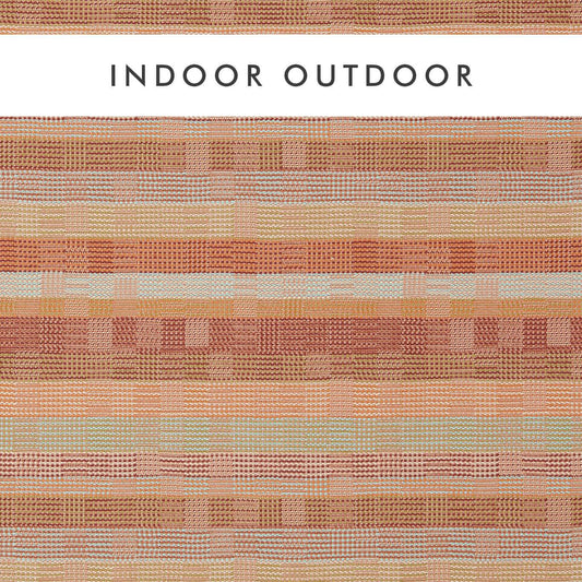 HARLEQUIN Mira Fabric Checks Clementine,Rust,Aqua   - HIOT134518