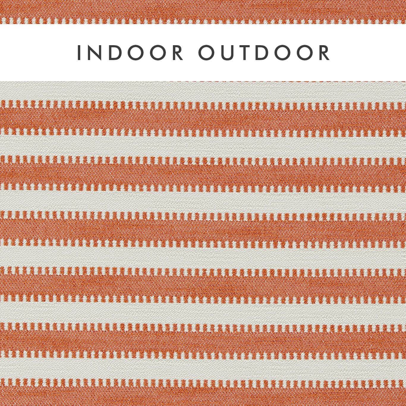 HARLEQUIN Ocala Stripe Fabric Stripes Clementine,Chalk   - HIOT134528