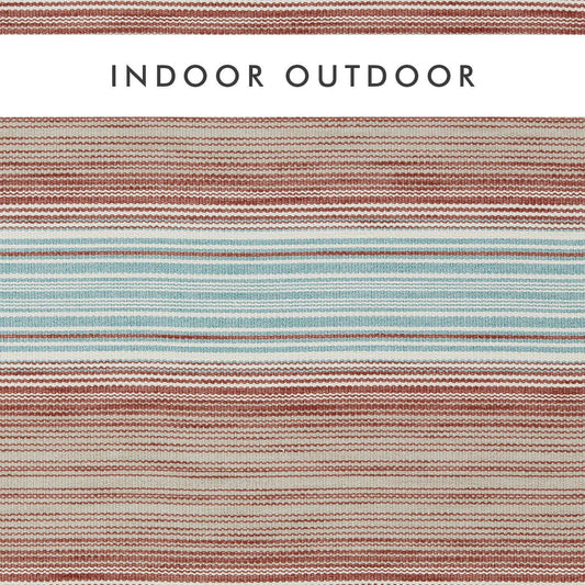 HARLEQUIN Amaris Fabric Stripes Rust,Aqua   - HIOT134534