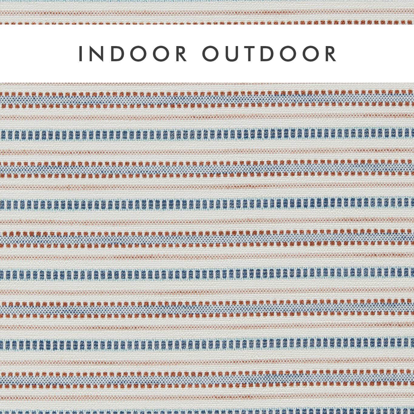 HARLEQUIN Cove Fabric Stripes Indigo,Rust   - HIOT134550