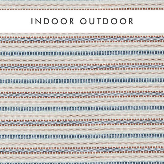 HARLEQUIN Cove Fabric Stripes Indigo,Rust   - HIOT134550