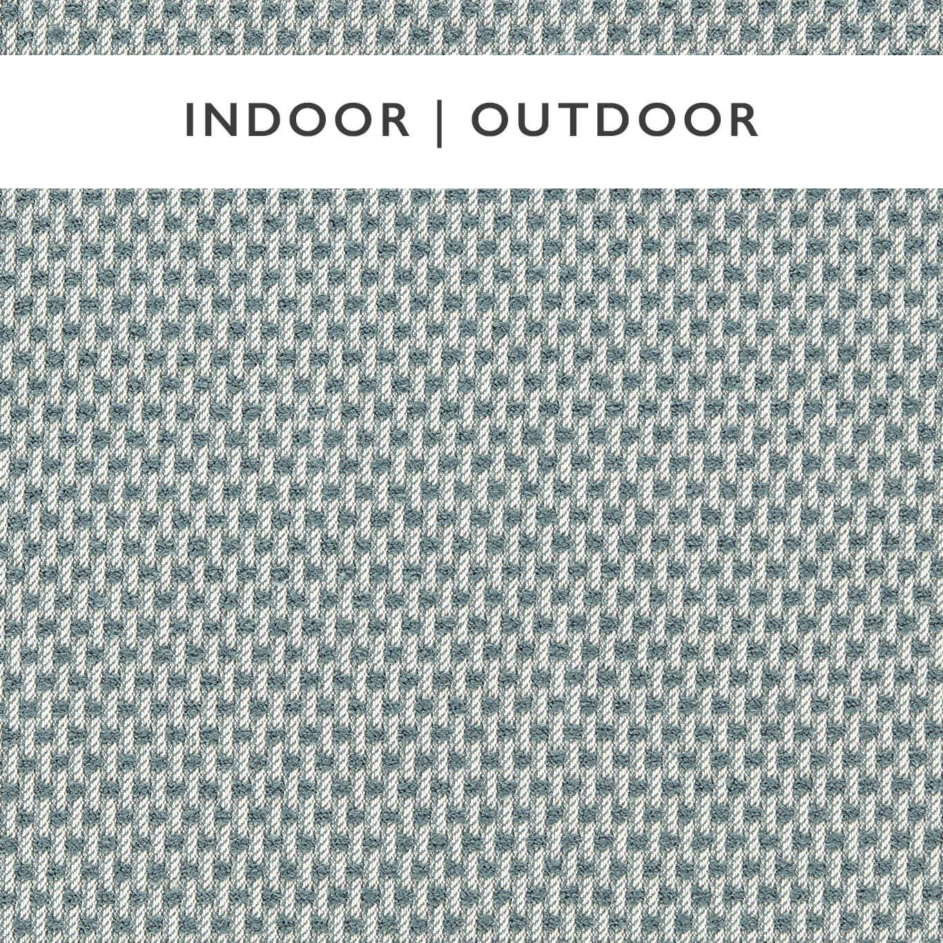 Grey-blue woven fabric with a tight basket-weave texture, suitable for indoor and outdoor use.