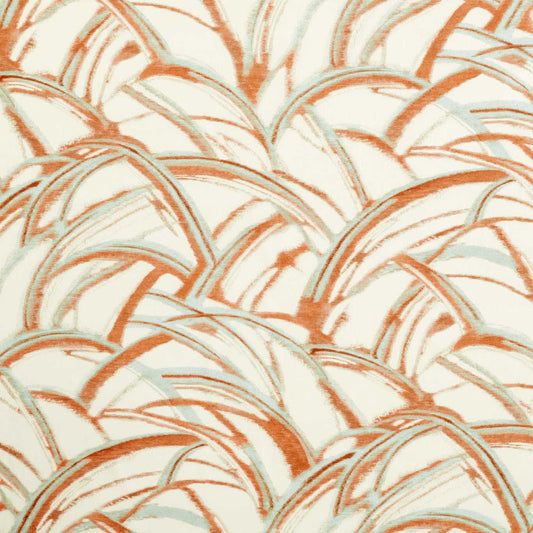 HARLEQUIN Kimono Fabric Abstract , Graphic Paprika,Seaglass   - HKAF121271