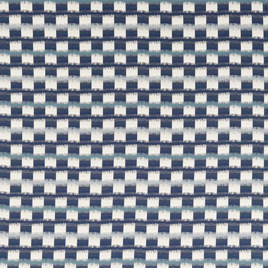 HARLEQUIN Haru Fabric Checks Indigo,Sky   - HKAF134578