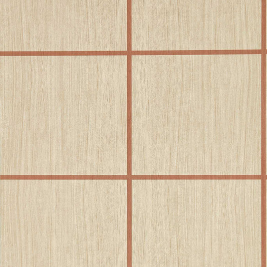 HARLEQUIN Wood Blocks Wallpaper Plains , Textures Oak,Terracotta Gloss  Rotary/Gravure Wide Width - HKAW113200
