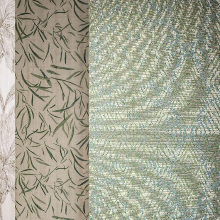 HARLEQUIN Hansha Wallpaper Geometric Buttermilk,Sky  Digital Printed Wallpaper - HKAW113212
