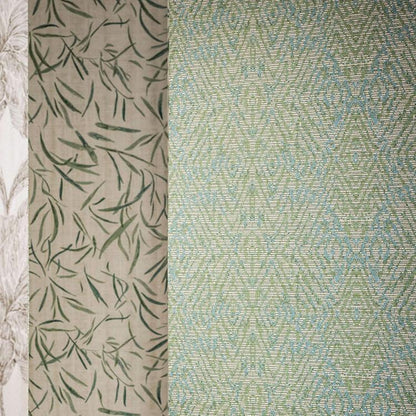 HARLEQUIN Hansha Wallpaper Geometric Buttermilk,Sky  Digital Printed Wallpaper - HKAW113212