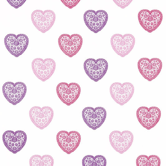 HARLEQUIN Sweet Heart Fabric Kids Pink,Purple   - HKID130755
