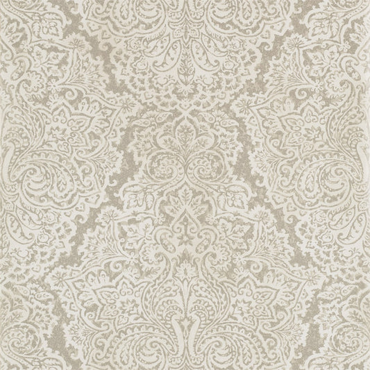 HARLEQUIN Aurelia Wallpaper Damasks White Gold  Rotary/Gravure Wide Width Printed Wallpaper - HLEO110640