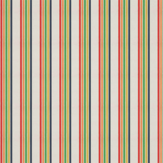 HARLEQUIN Helter Skelter Stripe Fabric Stripes Navy,Poppy,Apricot,Gecko   - HLTF133543