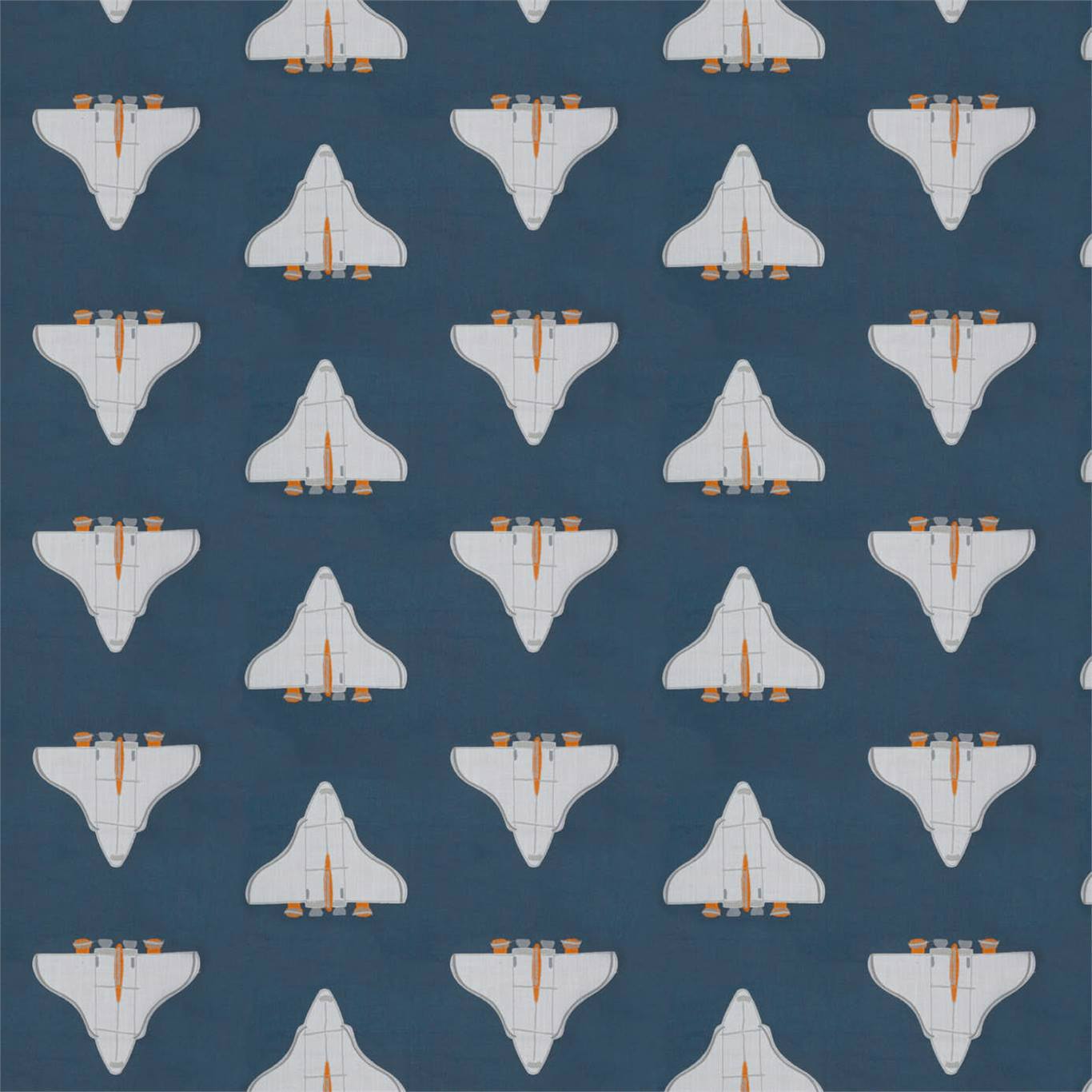 HARLEQUIN Space Shuttle Fabric Spots Apricot,Navy   - HLTF133547