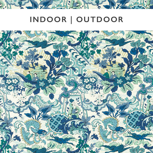 HARLEQUIN Shenlong Fabric Leaves , Trees Celestial,Ink   - HLUM121054