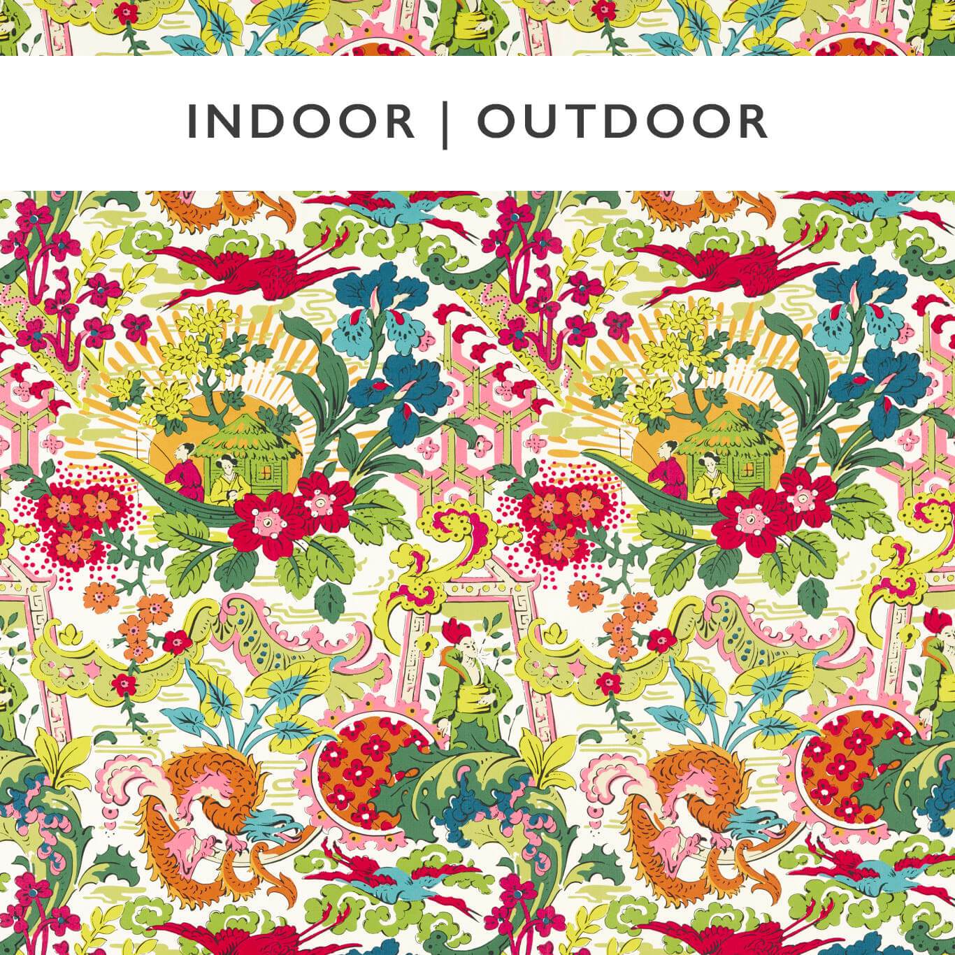 HARLEQUIN Shenlong Fabric Leaves , Trees Pomegranate,Grounded,Incense   - HLUM121055