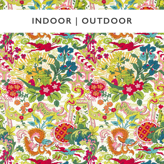 HARLEQUIN Shenlong Fabric Leaves , Trees Pomegranate,Grounded,Incense   - HLUM121055