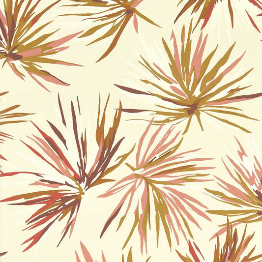 HARLEQUIN Aucuba Wallpaper Contemporary, Floral Gold,Rosewood,Parchment  Rotary Printed Wallpaper - HM7W112745