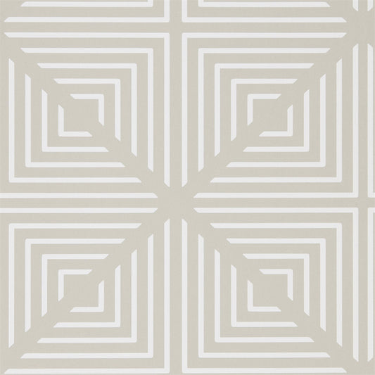 HARLEQUIN OUTLET Radial Wallpaper Geometric Linen,Chalk   - HMFW111554