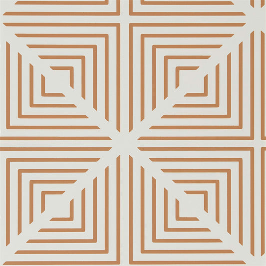 HARLEQUIN OUTLET Radial Wallpaper Geometric Pearl,Paprika   - HMFW111556