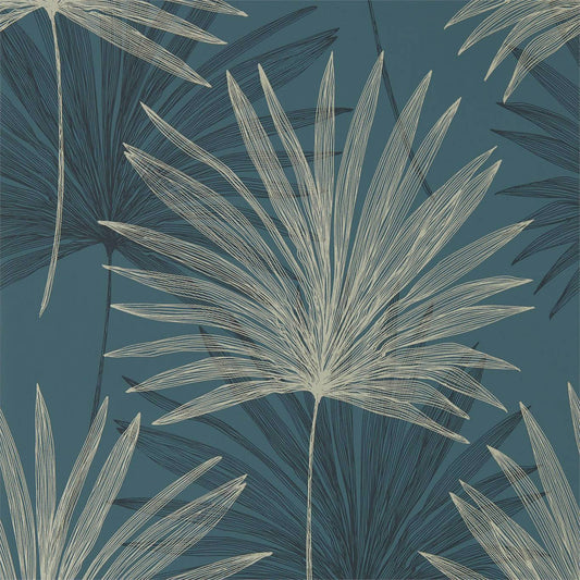 HARLEQUIN Mitende Wallpaper Leaves , Trees Ink,Platinum  Rotary Printed Wallpaper - HMIW112226