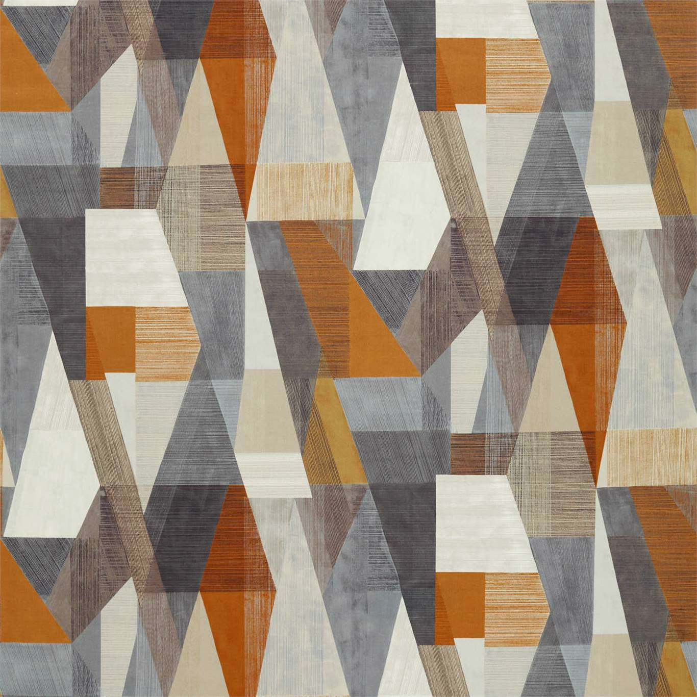 HARLEQUIN Pythagorum Fabric Geometric Pewter,Bronze   - HMMC120867
