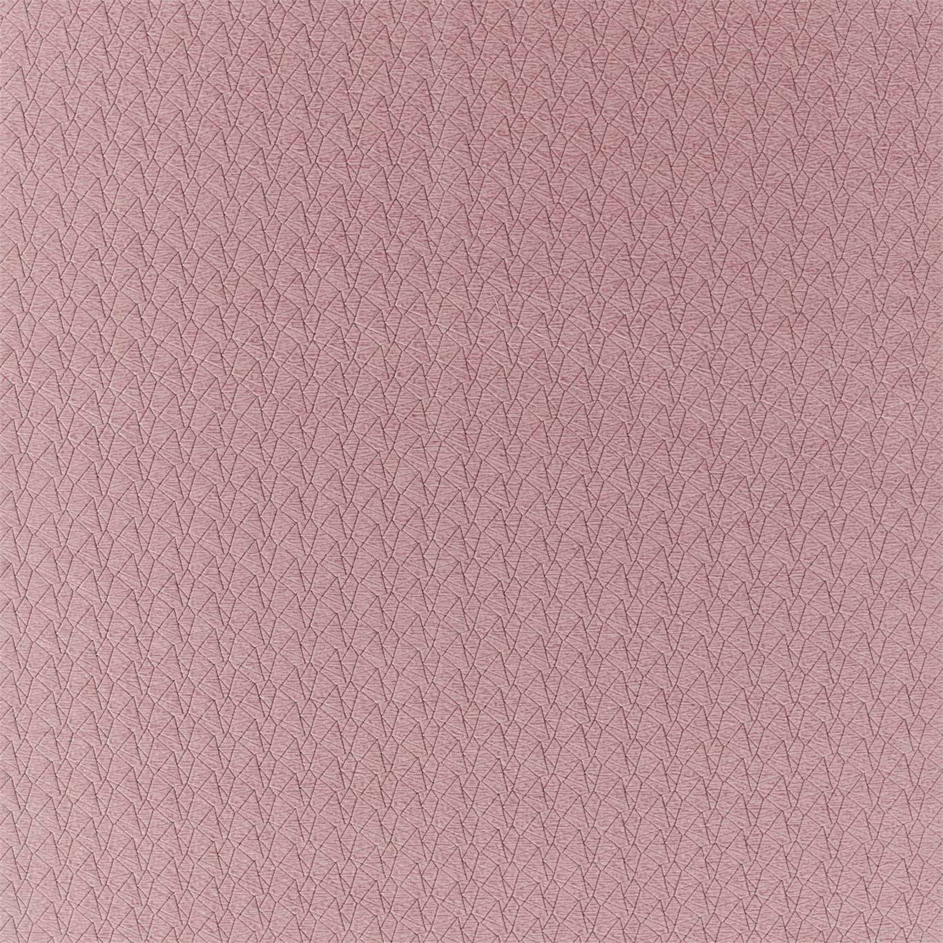Dusty pink woven fabric with a subtle diamond lattice pattern and fine texture, ideal for upholstery or wallpaper.