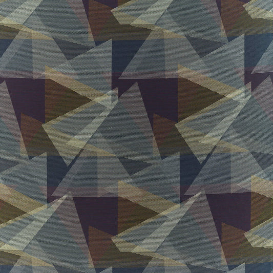 HARLEQUIN Adaxial Fabric Geometric Ink,Aubergine,Gold   - HMMF132993