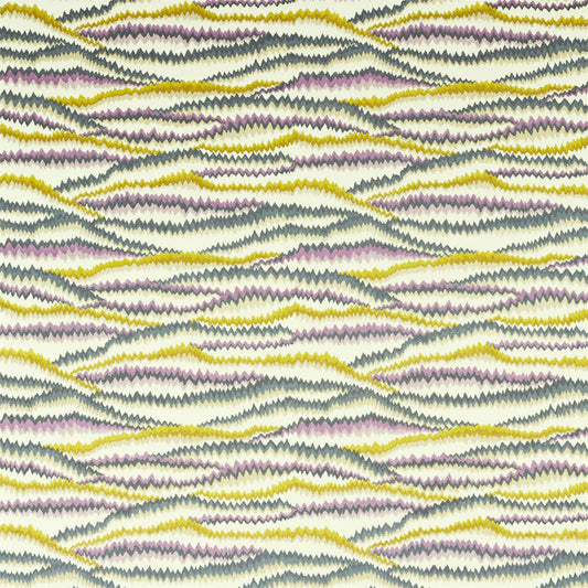 HARLEQUIN Tremolo Fabric Abstract , Graphic Aubergine,Chartreuse   - HMMF133012