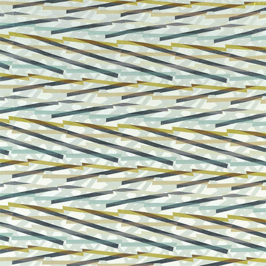 HARLEQUIN Diffinity Fabric Geometric Gold,Topaz   - HMMF133019