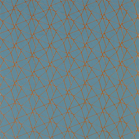 HARLEQUIN Zola Fabric Geometric Topaz,Mandarin   - HMNI132838