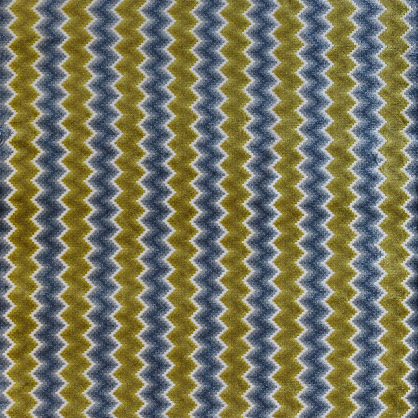 Chevron zigzag geometric fabric in graphite and gold; suitable for upholstery or decor.